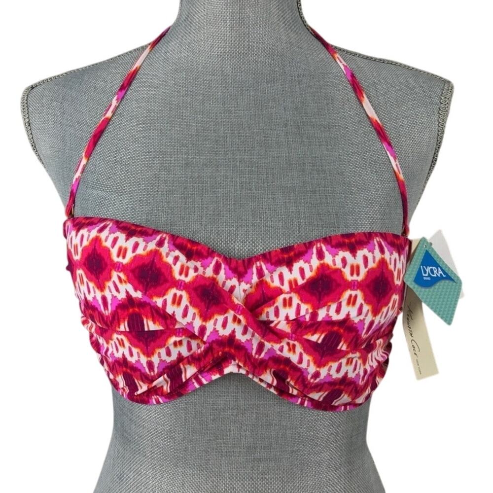 Kenneth Cole Ikat Print Bandeau Bikini Top, $57 NWT Sz MED